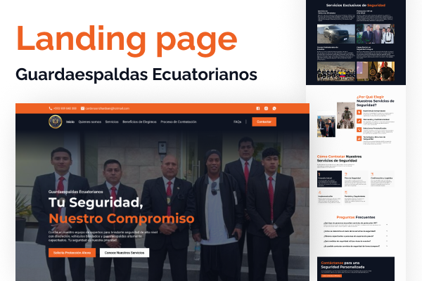 Guardaespaldas Ecuatorianos - Landing Page