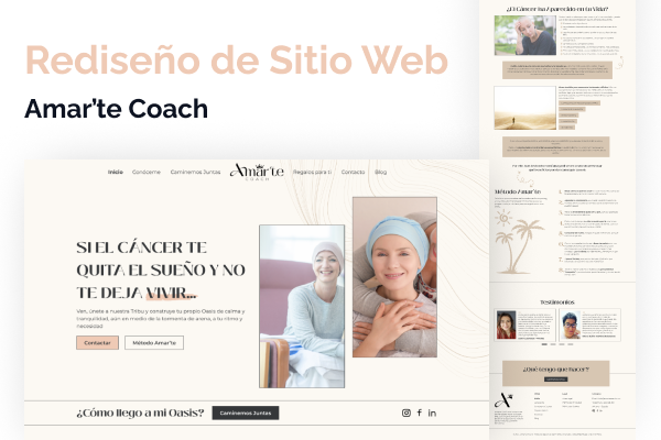 Amarte Coach - Rediseño de Sitio Web